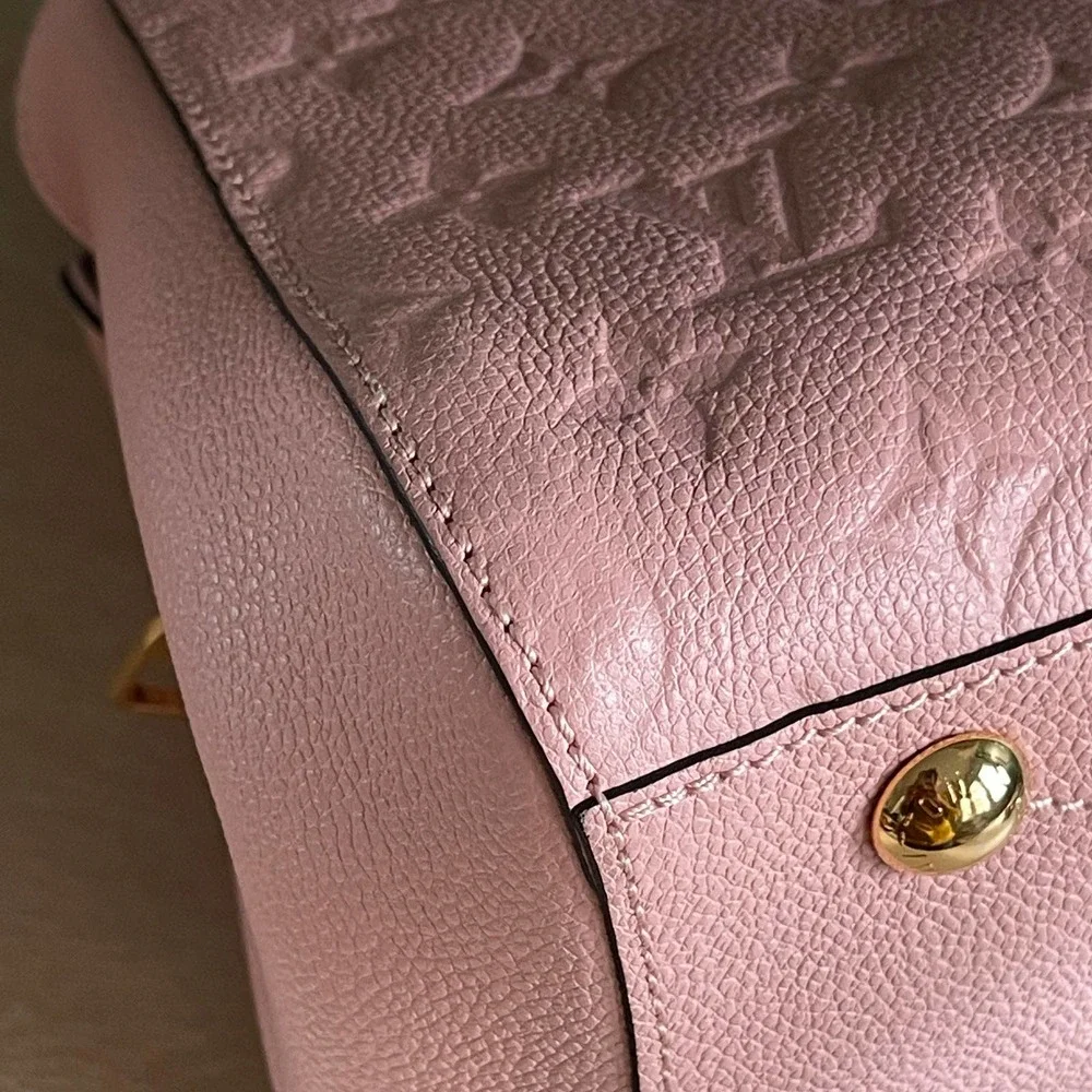 ❌SOLD❌ Louis Vuitton Montaigne BB Empreinte Leather Rose Poudre Crossbody Bag - Picture 9 of 17
